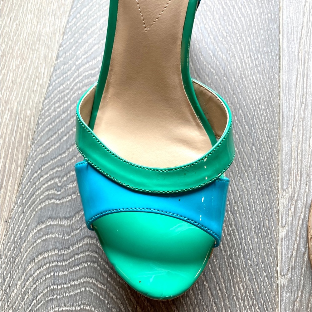 Guess Two-Color Platform Wedge Sandals With Ankle… - image 3